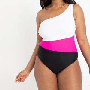 Eloquii One Shoulder One Piece Swimsuit